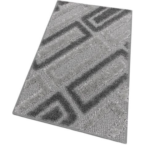 Tappeto Bagno Moderno Morbido Soffice Assorbente Asciugapassi Antiscivolo Lavabile Grigio - 50x80 Cm