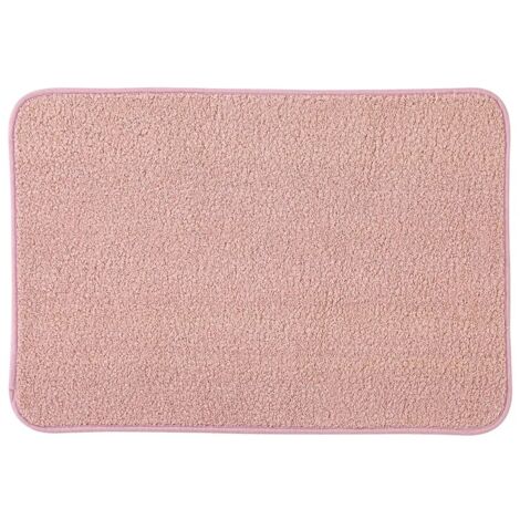 Tappeto bagno rosa 60x40 cm in microfibra antiscivolo Spring