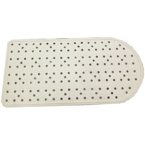 Tappeto bianco per vasca bagno termoplastico pvc tappetino gemitex 38 x 79 cm