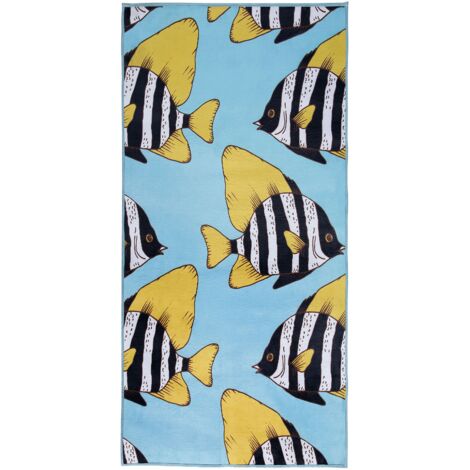 Tappeto blu modello 80 x 140 cm Fizme