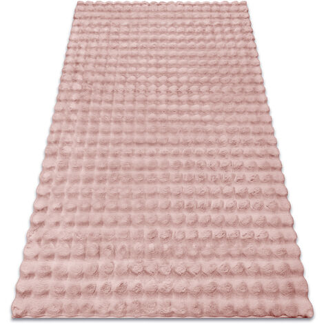 Tappeto BUBBLE rosa cipria 45 IMITAZIONE PELLICCIA DI CONIGLIO 3D strutturale pink 200x290 cm