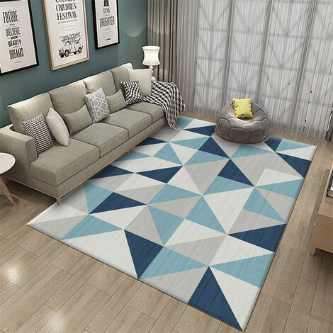 Tappeti tapeti da salotto Tappeto di sofà di design geometrico a strisce  grigio blu giallo tappeto sotto tavolo da pranzo tappeto caldo 160*230cm :  : Casa e cucina