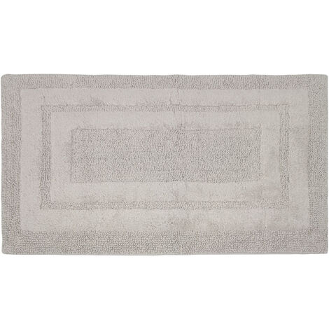Tappeto Casa Bagno Cotone Spugna Morbida Tinta Unita Antiscivolo Sirio Perla, misura50x80colorePerla