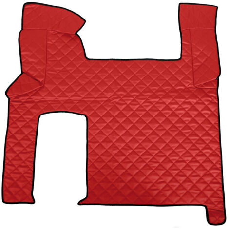Tappeto centrale in Skeentex - Rosso - compatibile per Man TGX (09/0712/16) automatico, 2 cassetti