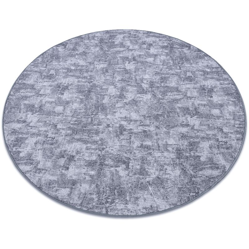 Image of Rugsx - tappeto cerchio solid grigio 90 calcestruzzo grey rotondo 100 cm