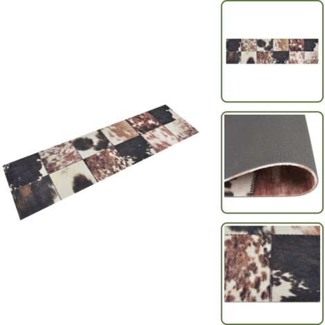 Tappeto con stampa di pelle - vidaXL Tappeto da Cucina Lavabile Pelle Animali 45x150 cm Velluto - Tappeto antiscivolo