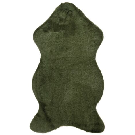 Tappeto coniglio pelo lungo verde