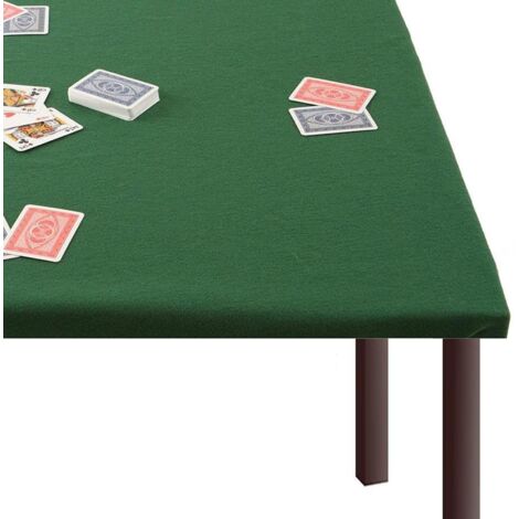 Tappeto copri-tavolo in panno verde, tovaglia da Poker e giochi da tavolo con elastici -140 x 180 cm