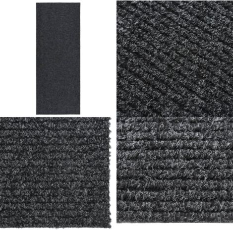 Tappeto Corsia Acchiappa Polvere 100x250 cm Antracite - Tappeto antipolvere - Tappeto acchiappa polvere