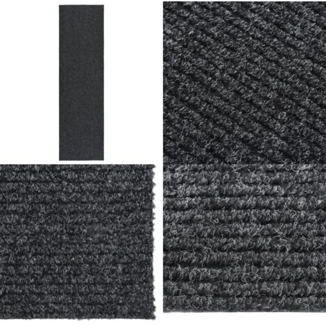 Tappeto Corsia Acchiappa Polvere 100x350 cm Antracite - Tappeto antipolvere - Tappeto antiscivolo