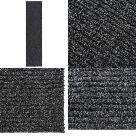 Tappeto Corsia Acchiappa Polvere 100x400 cm Antracite - Tappeto antipolvere - Tappeto antiscivolo
