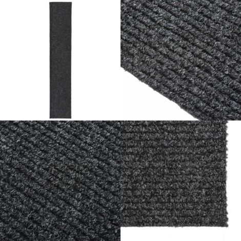 Tappeto Corsia Acchiappa Polvere 100x500 cm Antracite - Tappeto antipolvere - Tappeto antiscivolo