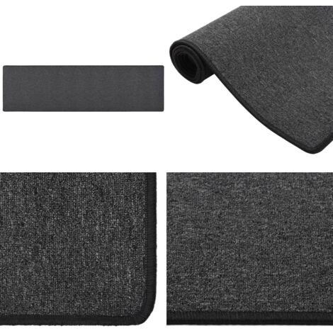 Tappeto Corsia Antracite 50x200 cm - Tappeto moderno - Decorazione casa