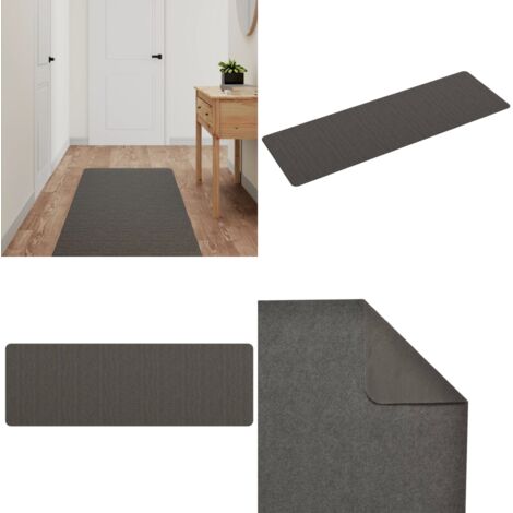 Tappeto Corsia Antracite 60x180 cm - Tappeto da ingresso - Tappeto antifango
