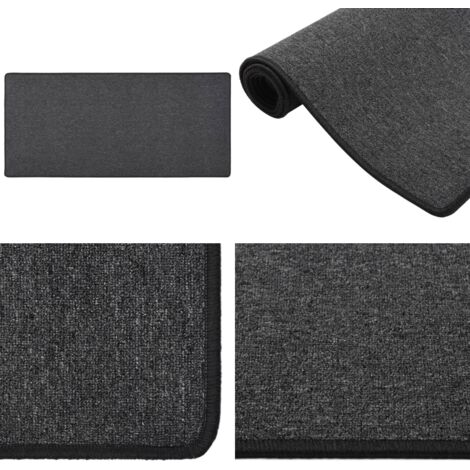 Tappeto Corsia Antracite 80x150 cm - Tappeto moderno - Tappeto antiscivolo