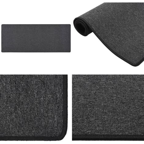 Tappeto Corsia Antracite 80x200 cm - Tappeto moderno - Tappeto antiscivolo