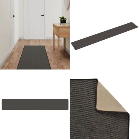 Tappeto Corsia Aspetto Sisal Antracite 50x300 cm - Tappeto ingresso - Tappeto sisal