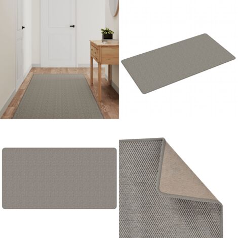 Tappeto Corsia Aspetto Sisal Argento 80x150 cm - Tappeto ingresso - Tappeto in sisal