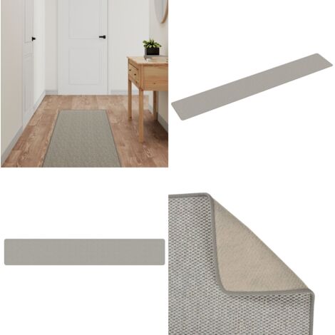 Tappeto Corsia Aspetto Sisal Platina 50x300 cm - Tappeto ingresso - Tappeto sisal