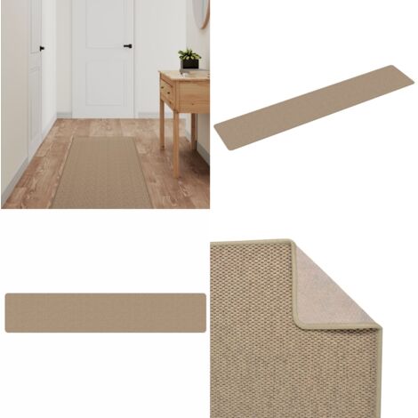 Tappeto Corsia Aspetto Sisal Sabbia 50x250 cm - Tappeto ingresso - Tappeto in sisal