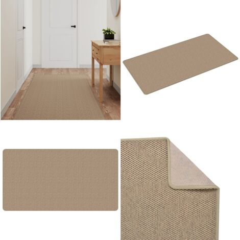 Tappeto Corsia Aspetto Sisal Sabbia 80x150 cm - Tappeto ingresso - Tappeto in sisal