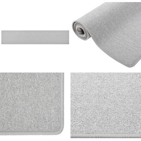 Tappeto Corsia Grigio Chiaro 50x250 cm - Tappeto moderno - Tappeto antiscivolo