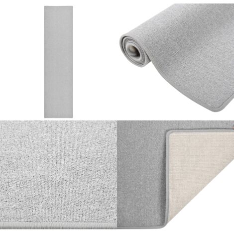 Tappeto Corsia Grigio Chiaro 80x300 cm - Tappeto moderno - Decorazione casa