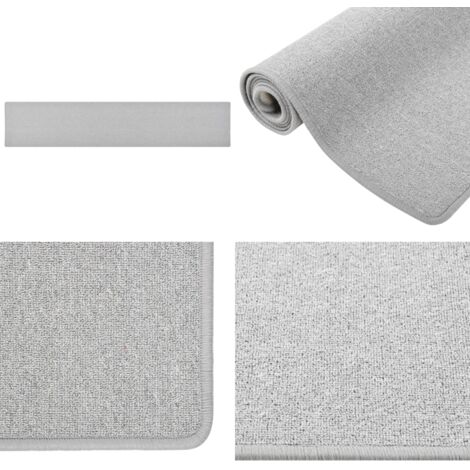 Tappeto Corsia Grigio Chiaro 80x400 cm - Tappeto moderno - Tappeto antiscivolo