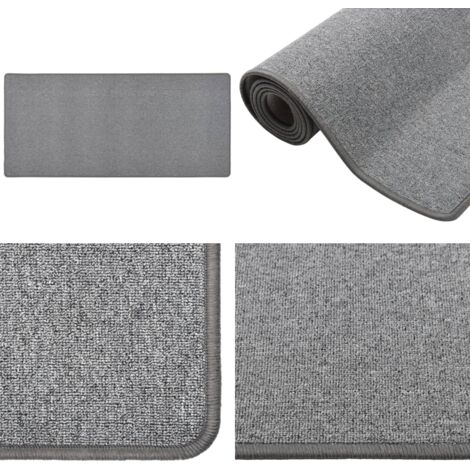 Tappeto Corsia Grigio Scuro 50x100 cm - Tappeto moderno - Tappeto antiscivolo