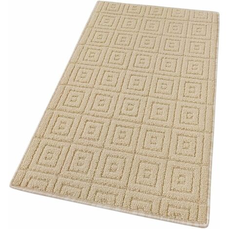 Tappeto Cucina 3D Beige 100% Made in Italy Antiscivolo Tinta Unita Lavabile Morbido Assorbente In Varie misure - 57x240 cm