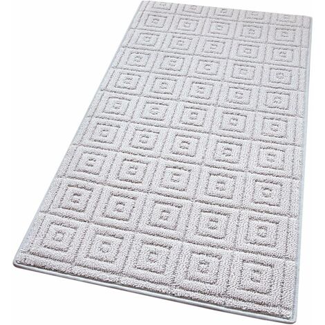 Tappeto Cucina 3D Grigio 100% Made in Italy Antiscivolo Tinta Unita Lavabile Morbido Assorbente In Varie misure - 50x80 cm