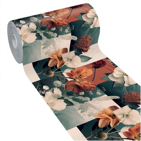 Tappeto Cucina Antimacchia Passatoia Pvc Stampa Digitale Morbido Moderno Antiscivolo Dis N - 51x250 cm