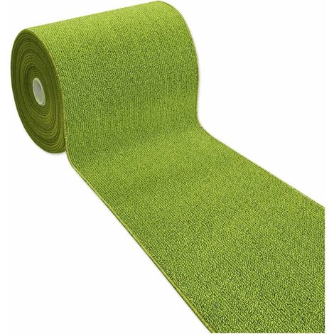 Tappeto Cucina Tessitura Piatta Tinta Unita Antiscivolo Multiuso Corsia Corridoio Bagno 100% Made In Italy Verde - 57x135 cm