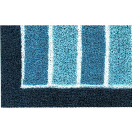Tappeto Da Bagno Antiscivolo Disegno Line Colore Blu, misura50x80coloreBlu
