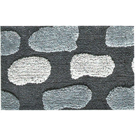 Tappeto Da Bagno Antiscivolo Disegno Stone Colore Grigio, misura65x130coloreGrigio