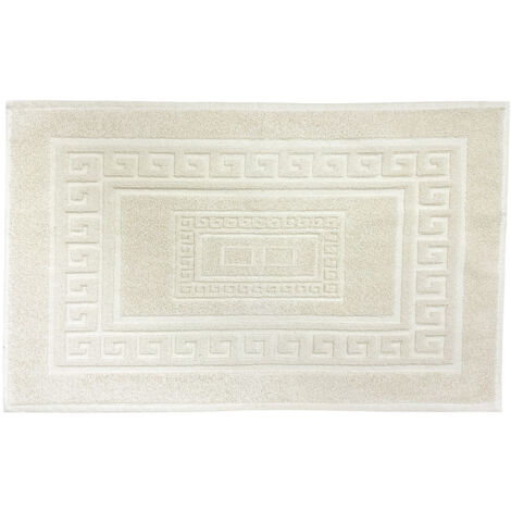 Tappeto Da Bagno Disegno Torino Colore Panna, misuraPar 3PezzicolorePanna