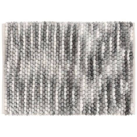 Tappeto da bagno grigio in cotone 75x50 cm - 5five