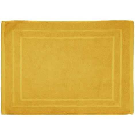 Tappeto da bagno in cotone giallo senape 50x70cm - Atmosphera créateur d'intérieur