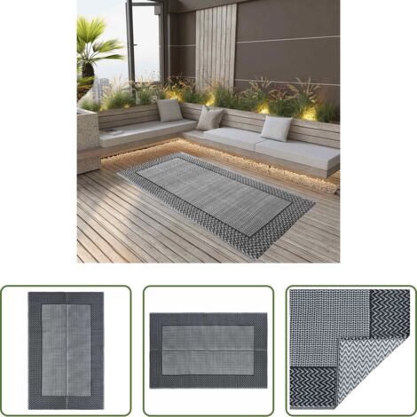 Tappeto da balcone -  Tappeto da Esterni ARAKIL Grigio 120x180 cm in PP
