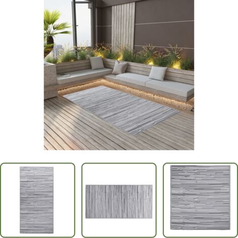 Tappeto da balcone -  Tappeto da Esterni ARAKIL Grigio 120x180 cm in PP