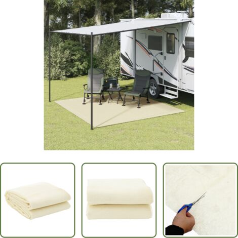 Tappeto da campeggio -  Tappeto da Tenda Crema 4x3 m