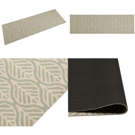 Tappeto da Cucina Lavabile Foglie 45x150 cm in Velluto - Tappeto in velluto - Tappeto lavabile