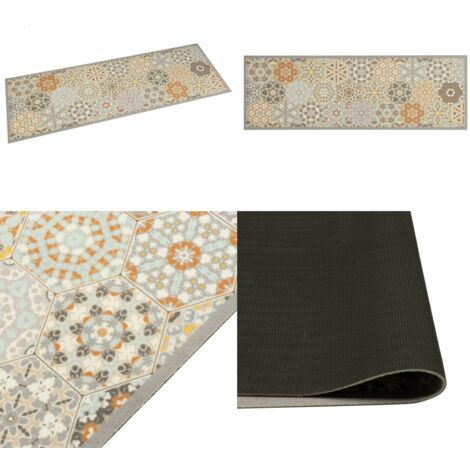 Tappeto da Cucina Lavabile Pastello Esagono 60x180 cm Velluto - Tappeto da cucina velluto - Tappeto da cucina esagono