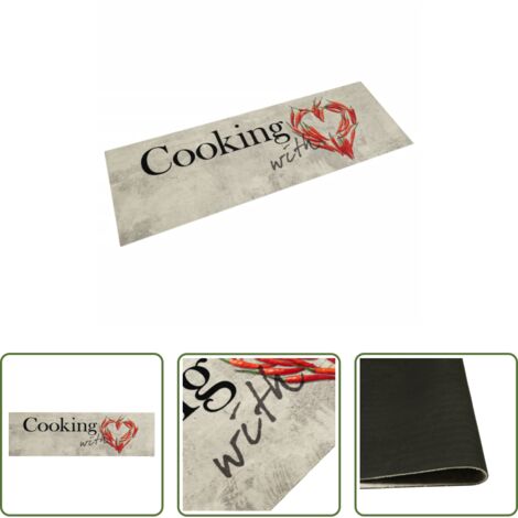 Tappeto da cucina lavabile -  Tappeto da Cucina Lavabile Cucinare 60x180 cm in Velluto