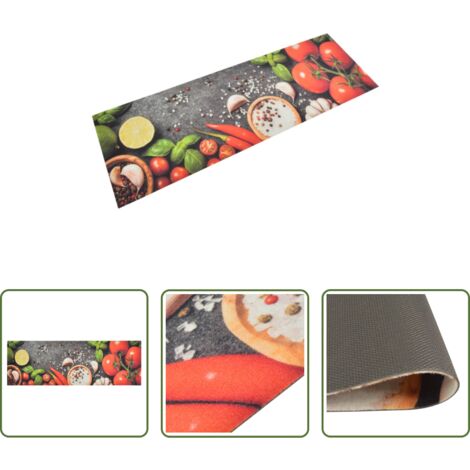 Tappeto da cucina lavabile -  Tappeto da Cucina Lavabile Verdure 60x180 cm Velluto