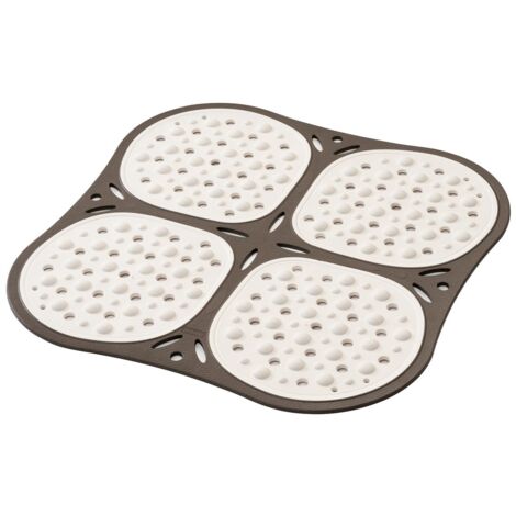 TAPPETO DA DOCCIA LINEA RELAX 53X53 CM IN COLORE TORTORA