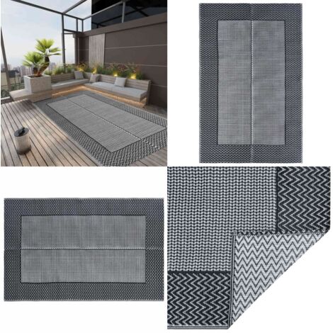 Tappeto da Esterni ARAKIL Grigio 190x290 cm in PP - Tappeto in PP - Tappeto jacquard