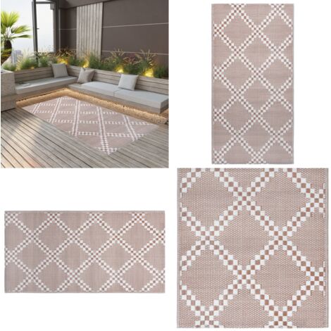 Tappeto da Esterni ARAKIL Marrone 120x180 cm in PP - Tappeto da balcone - Tappeto da terrazza