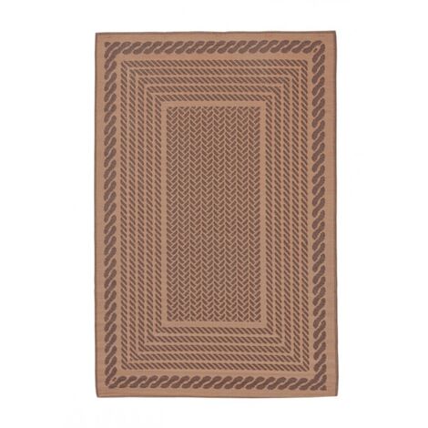 Tappeto da esterno Kashan Polipropilene 450 gr/m2. -180 x 270 cm / Marrone Marrone