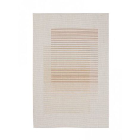 Tappeto da esterno Kino  Fronte in 91% polipropilene e 9% poliestere. -Beige Blu Arancio